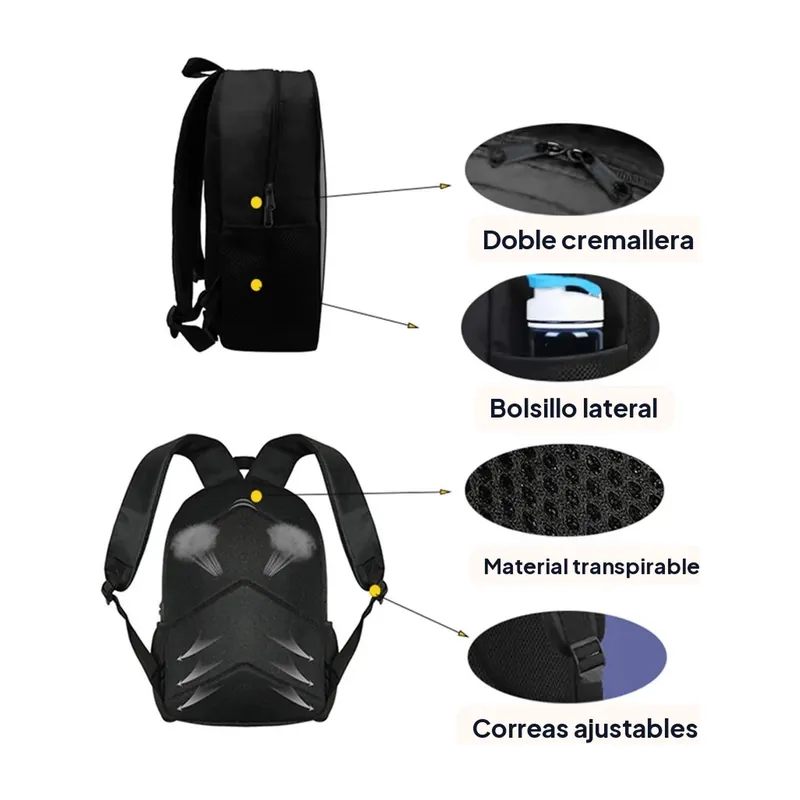 Mochila de Dragon Ball de nailon con bolsillo frontal – Bolsillo frontal y espacio interior