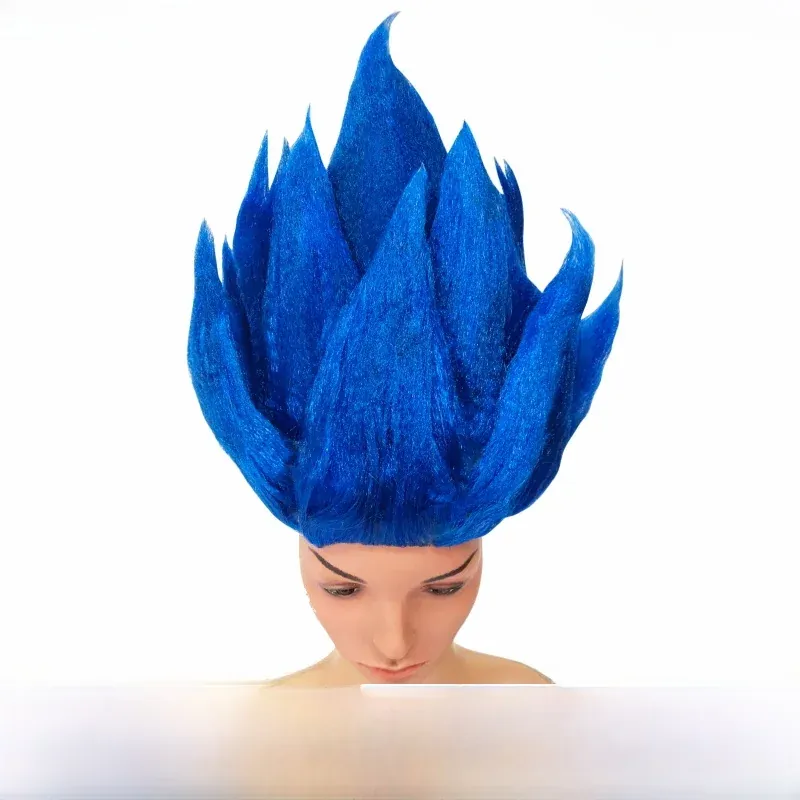 Peluca de Cosplay de Goku de Z para Conveniones – bleu wukong wig