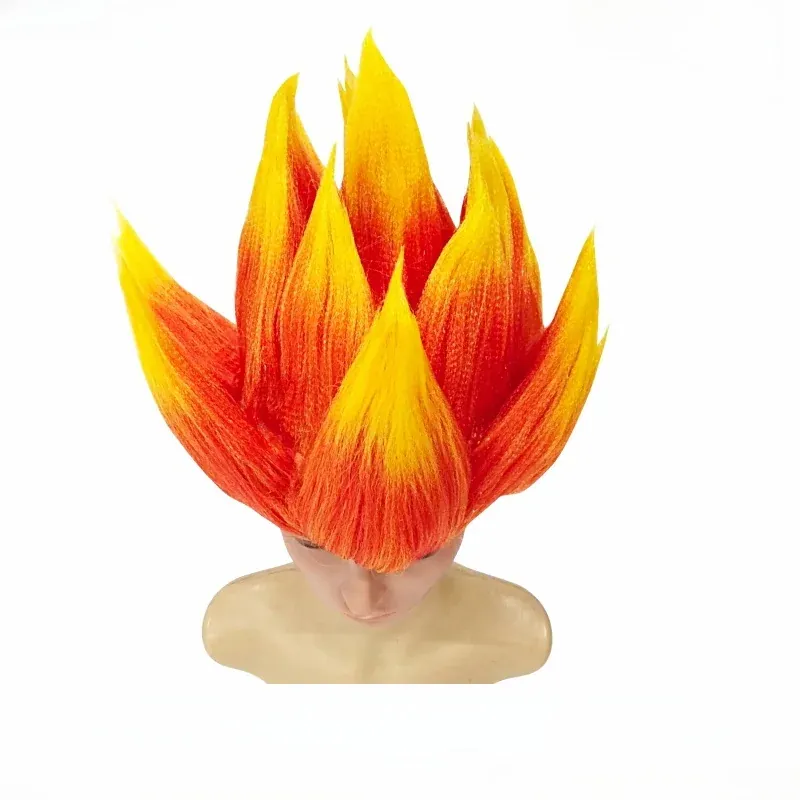 Peluca de Cosplay de Goku de Z para Conveniones – wukong flame two tone wig