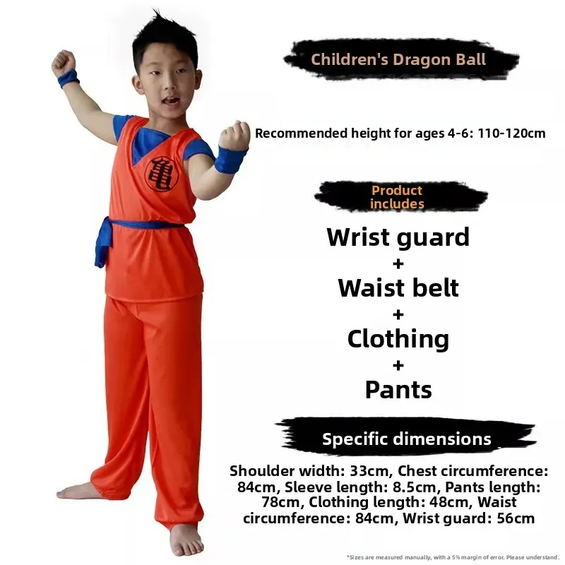 Peluca de Cosplay de Goku de Z para Conveniones – dragon ball costume for children 4 6 years old