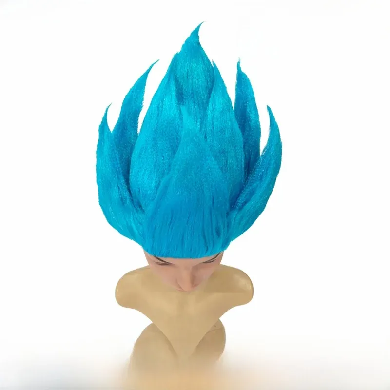 Peluca de Cosplay de Goku de Z para Conveniones – bleu ciel wukong wig