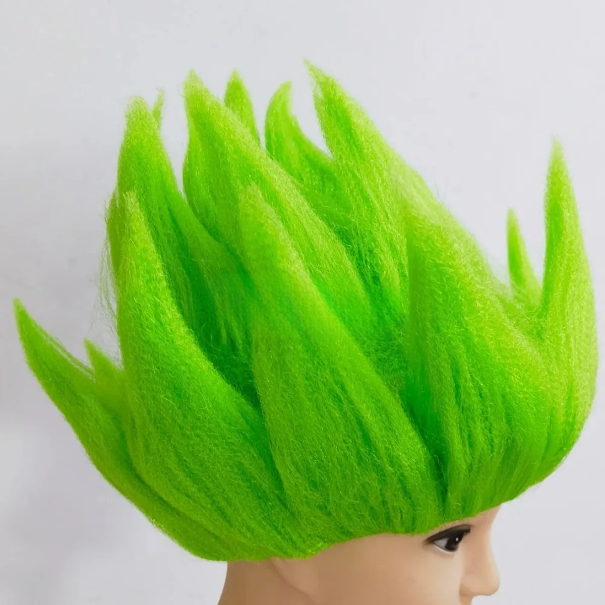 Peluca de Saiyan para cosplay de Halloween, hombre adulto – vue 4