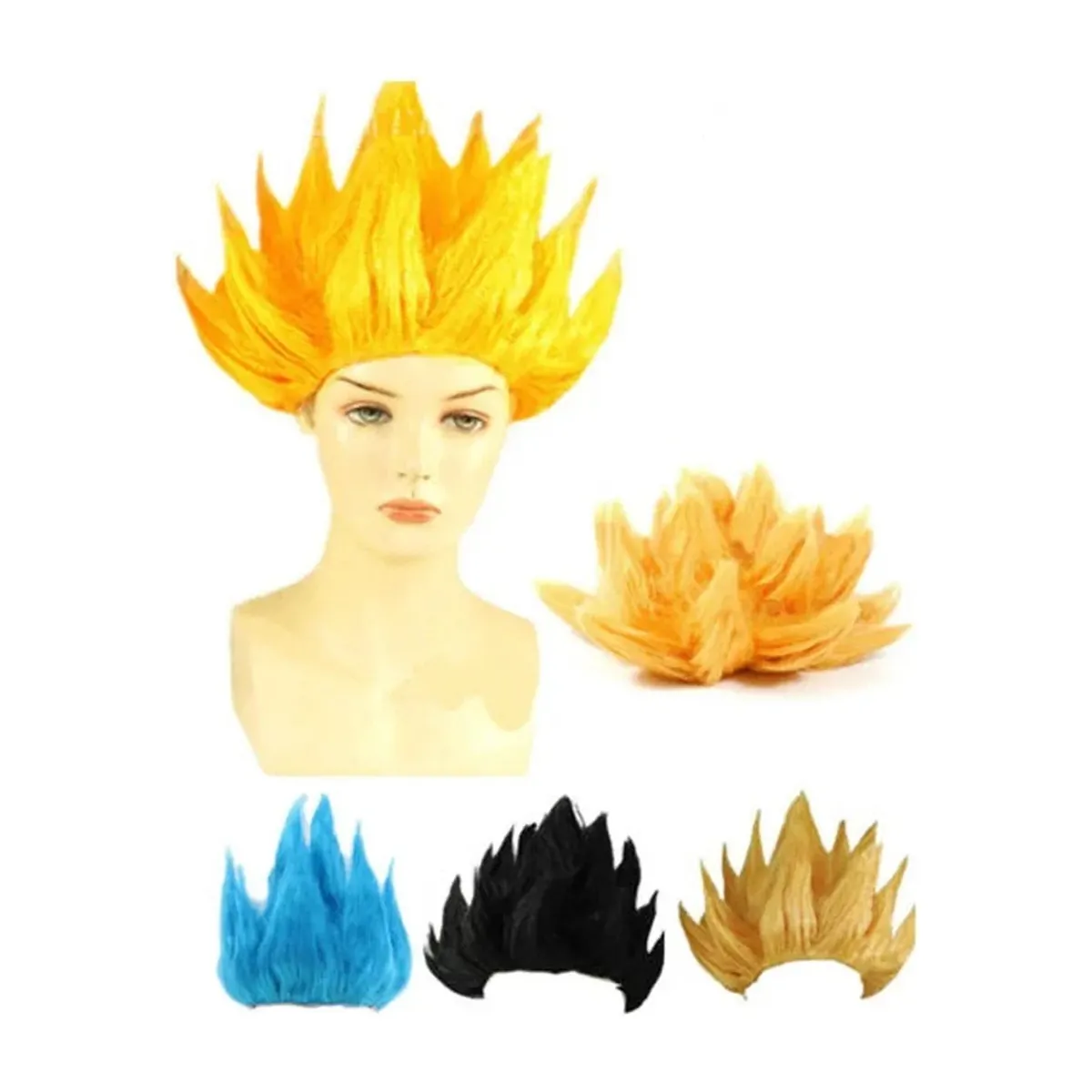 Pelucas de cosplay Z para niños y adultos, disfraz de Goku – vue 2
