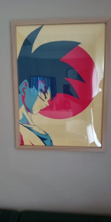 Foto de un comprador: Póster de Dragon Ball clásico en lienzo con Goku y Vegeta, sin marco