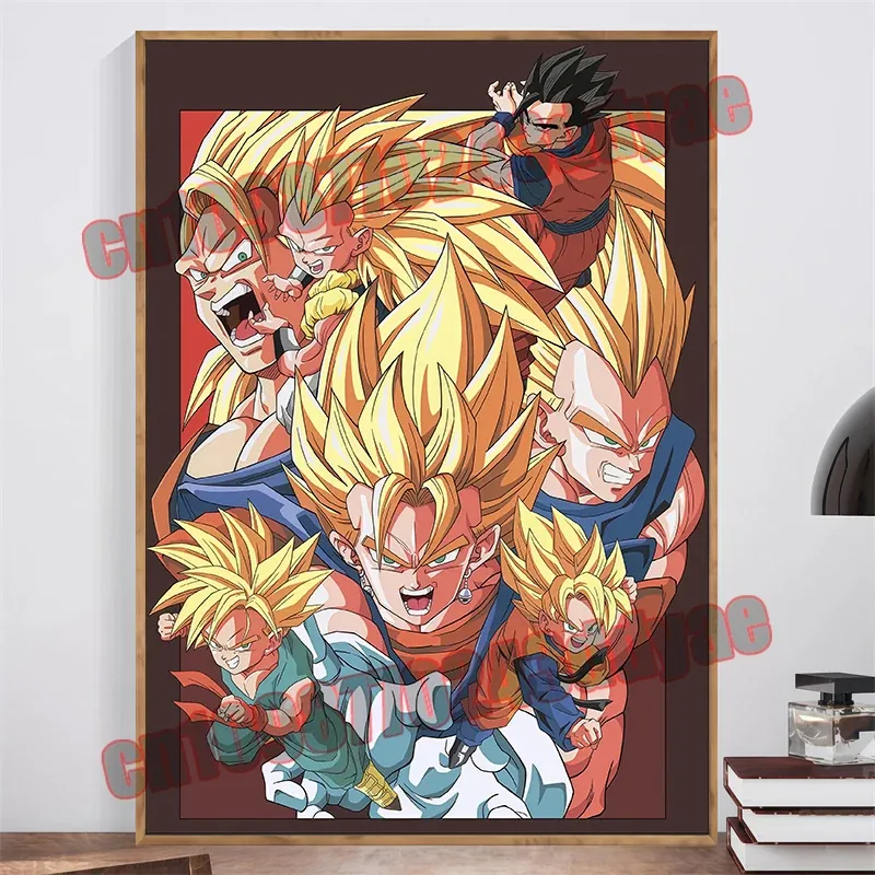 Póster de Dragon Ball Z en lienzo, varios tamaños hasta 55 × 90 cm – Revisa el lienzo