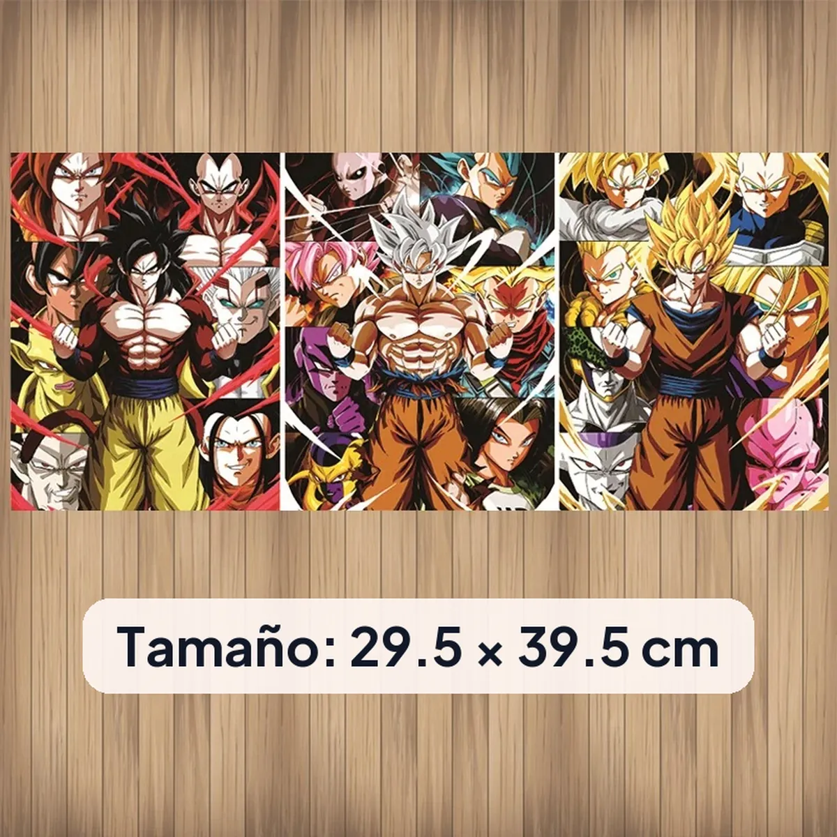 Póster de Dragon Ball lenticular 3D con Goku, 29,5 × 39,5 cm – p db3