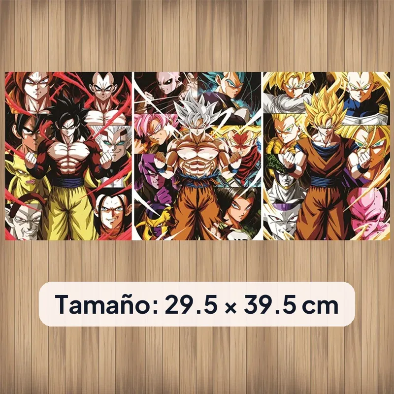 Póster de Dragon Ball lenticular 3D con Goku, 29,5 × 39,5 cm – Elige la versión