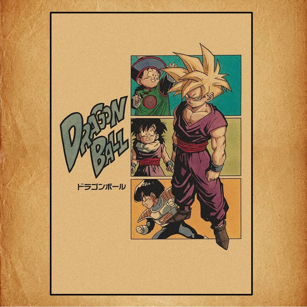 Póster de Dragon Ball retro de lienzo con Goku, Vegeta y Freezer – imagen 1