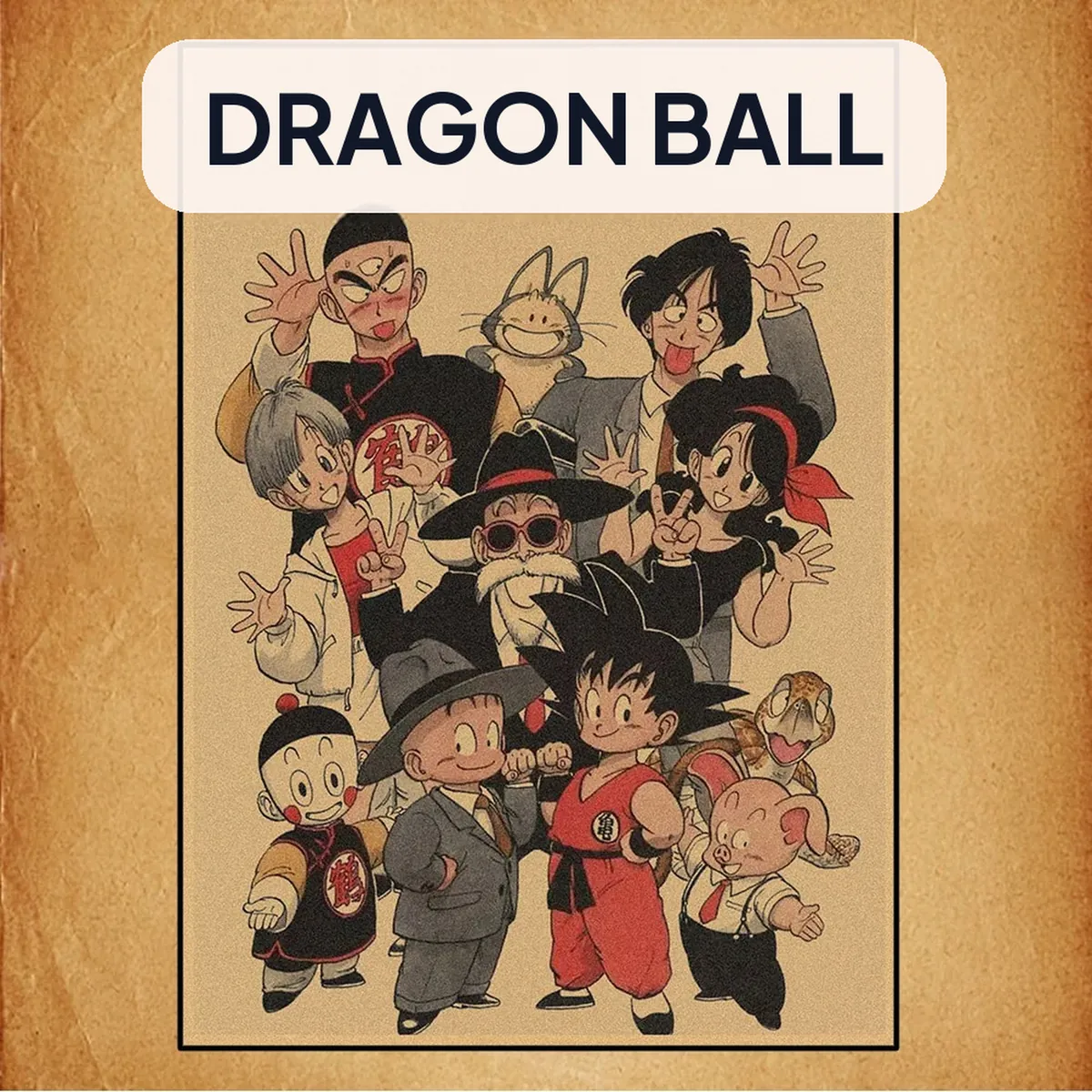 Póster de Dragon Ball retro de lienzo con Goku, Vegeta y Freezer – imagen 10