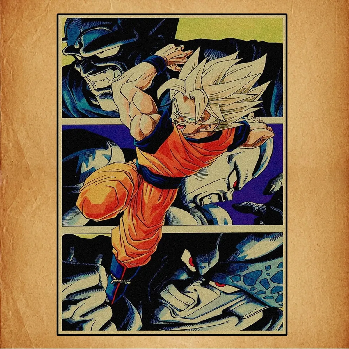 Póster de Dragon Ball retro de lienzo con Goku, Vegeta y Freezer – imagen 16