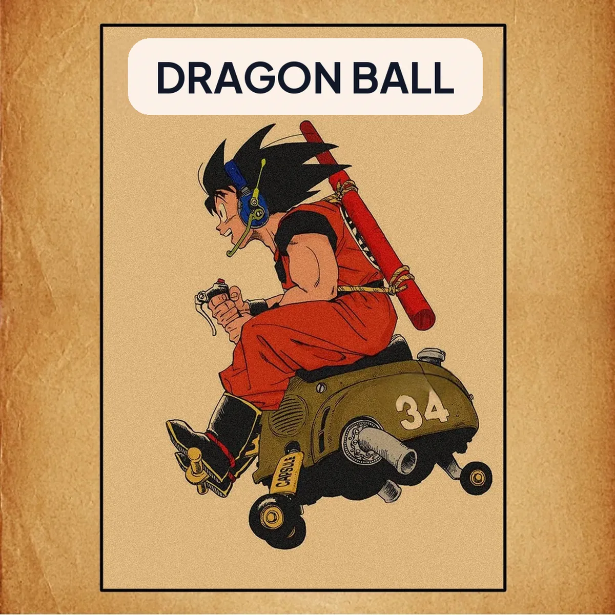 Póster de Dragon Ball retro de lienzo con Goku, Vegeta y Freezer – imagen 20