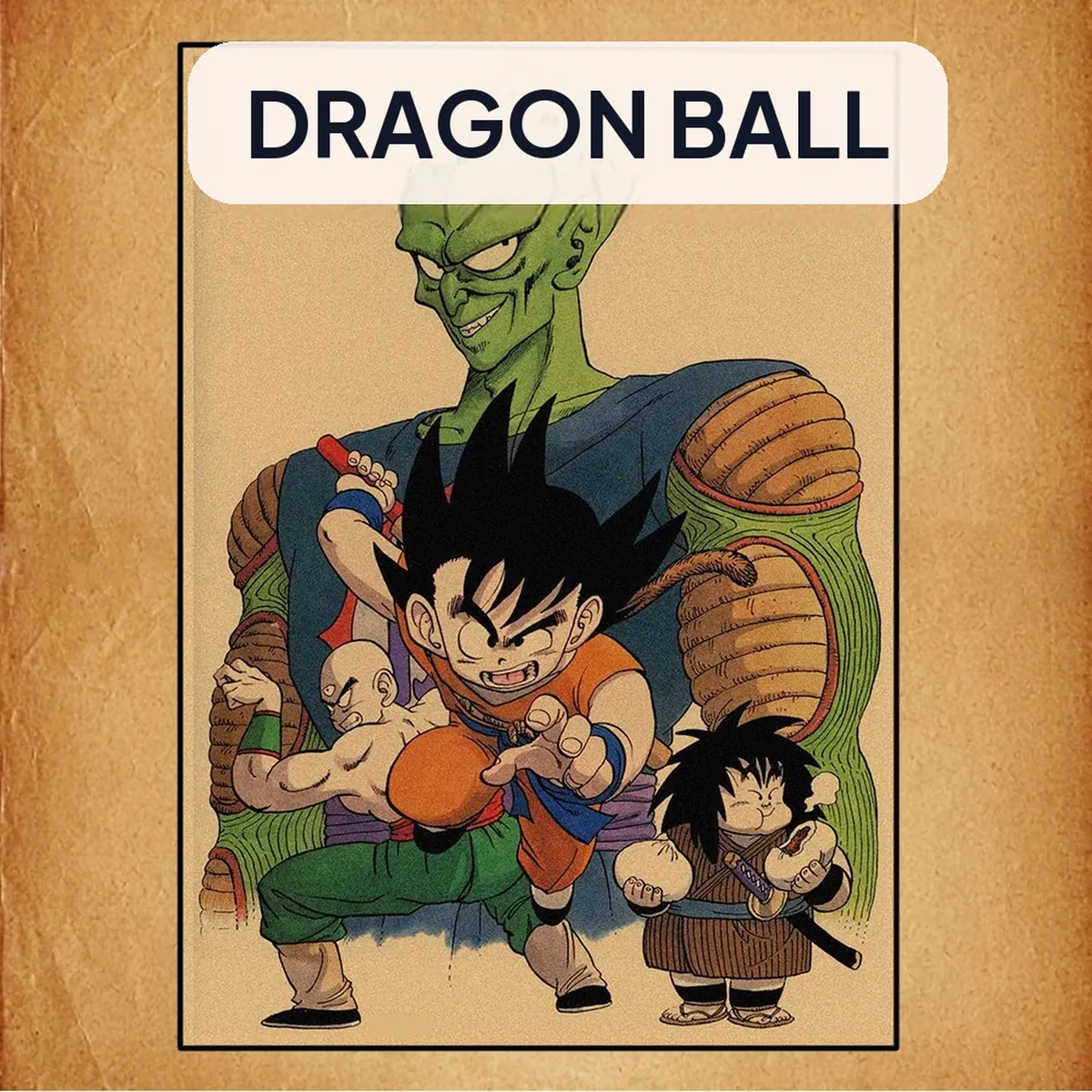 Póster de Dragon Ball retro de lienzo con Goku, Vegeta y Freezer – imagen 21