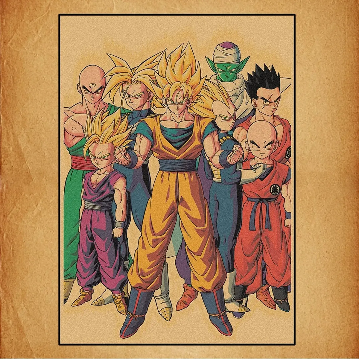 Póster de Dragon Ball retro de lienzo con Goku, Vegeta y Freezer – imagen 24