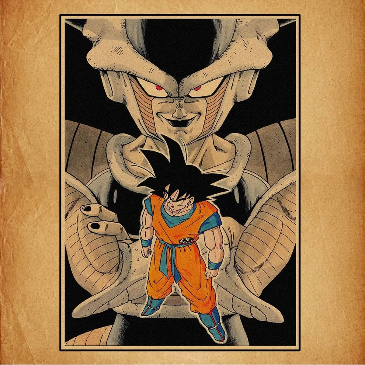 Póster de Dragon Ball retro de lienzo con Goku, Vegeta y Freezer – imagen 35