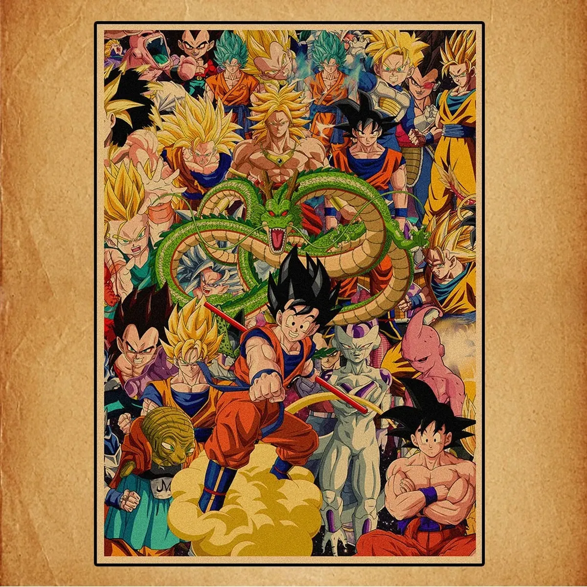 Póster de Dragon Ball retro de lienzo con Goku, Vegeta y Freezer – imagen 4