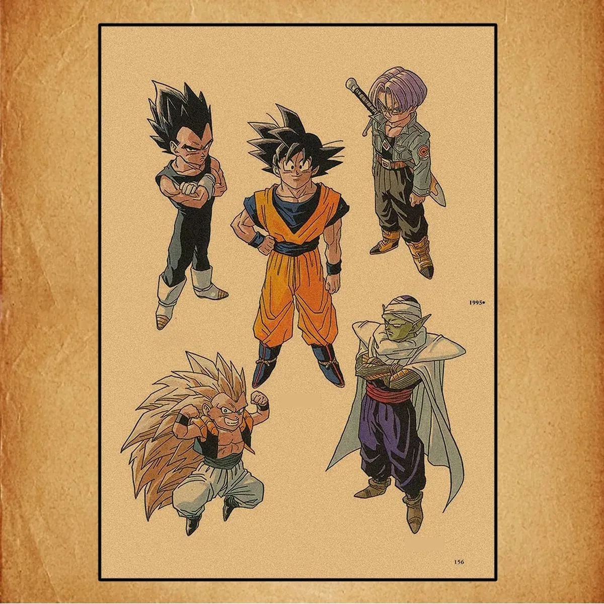 Póster de Dragon Ball retro de lienzo con Goku, Vegeta y Freezer – imagen 8
