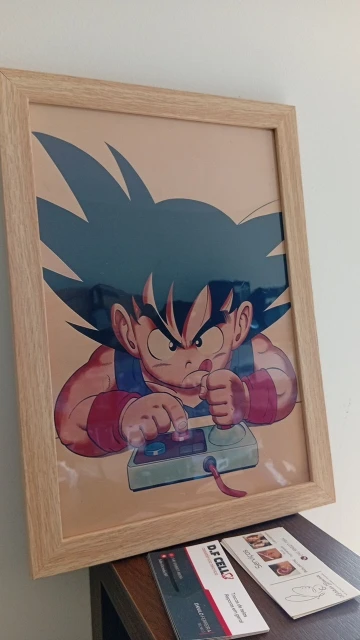 Foto de un comprador: Póster de Dragon Ball retro de lienzo con Goku, Vegeta y Freezer