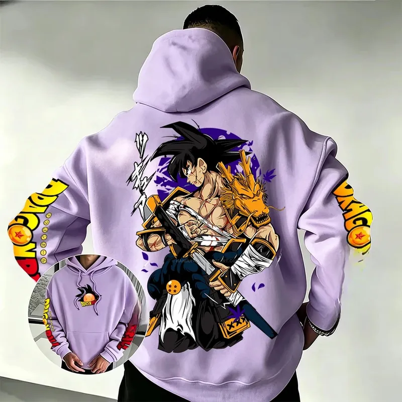 Sudadera con capucha de Son Goku Samurái Dragón, unisex – Diecisiete colores, seis tallas