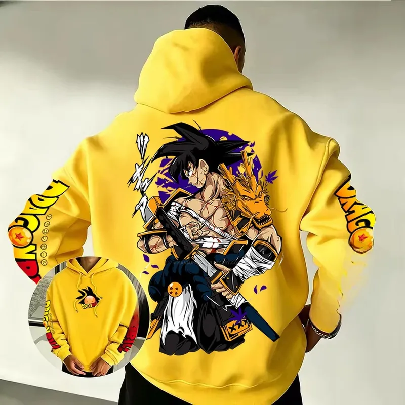 Sudadera con capucha de Son Goku Samurái Dragón, unisex – Elige el color