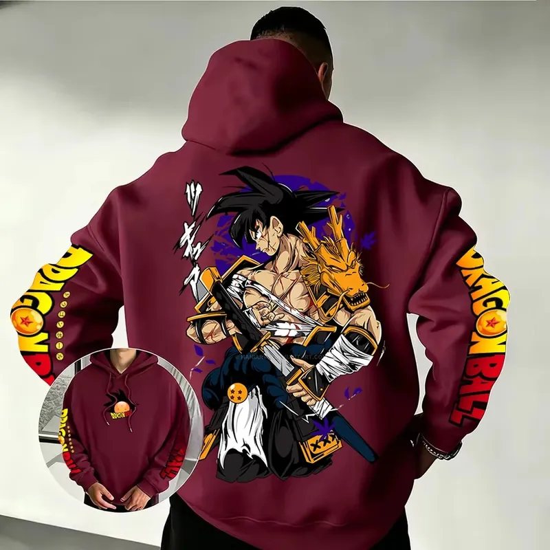 Sudadera con capucha de Son Goku Samurái Dragón, unisex – Estrénala