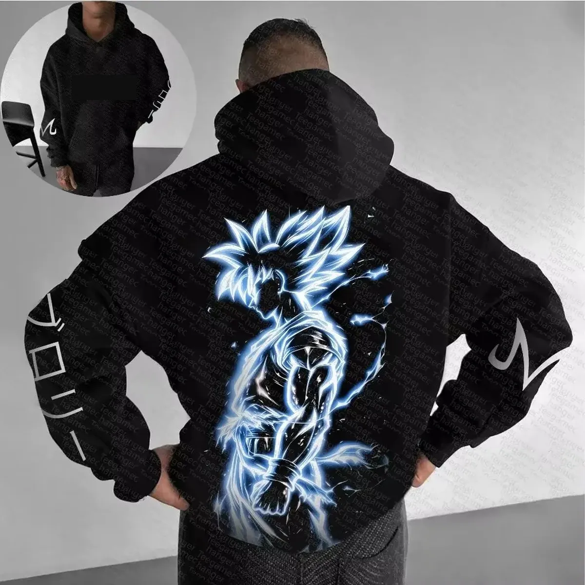 Sudadera grande con capucha de hip hop, otoño e invierno – vue 3
