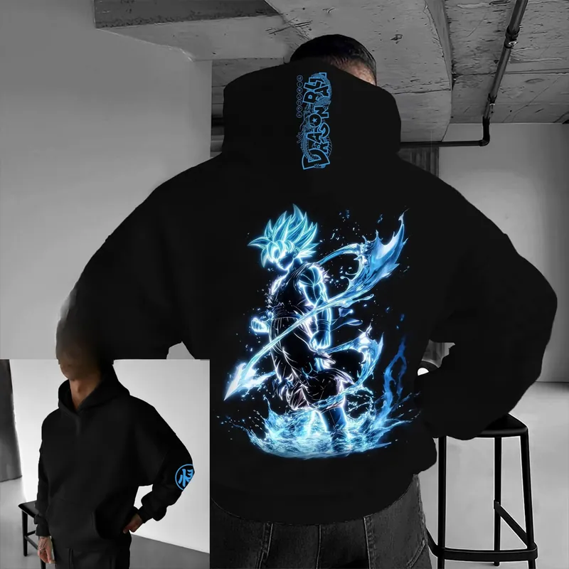 Sudadera grande con capucha de hip hop, otoño e invierno – Atención al estampado y a la talla