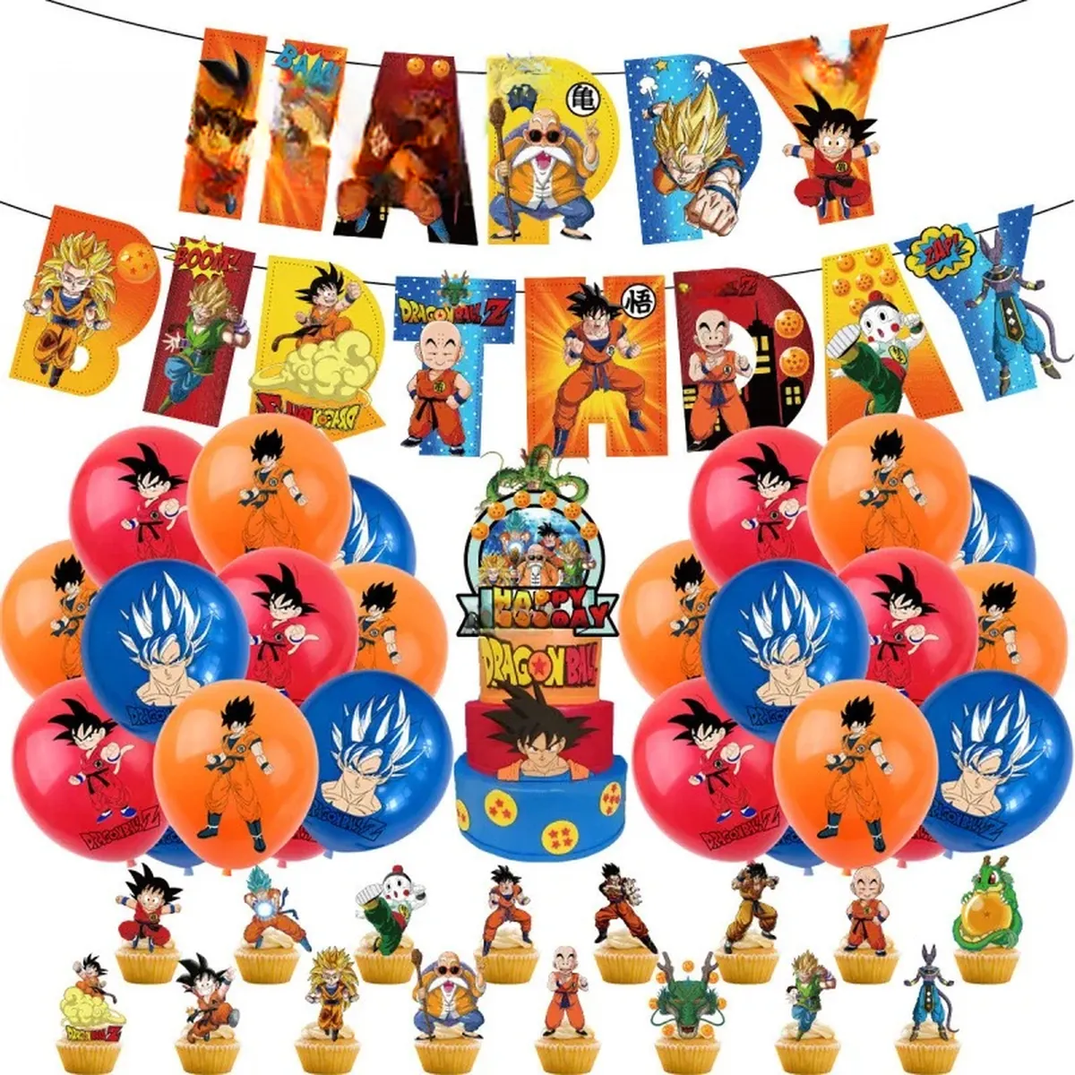 Vajilla desechable de Dragon Ball para fiesta de cumpleaños – vue 2