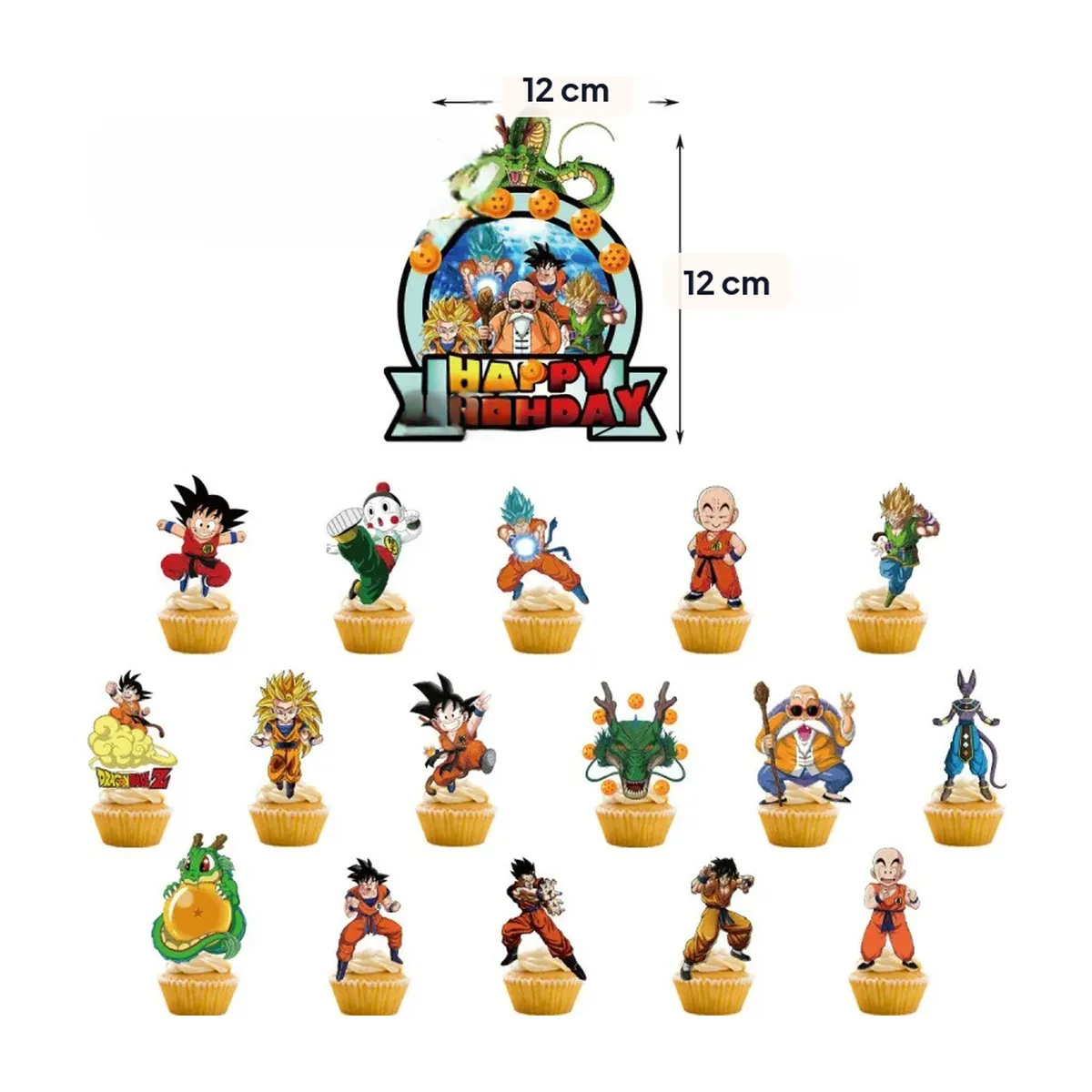 Vajilla desechable de Dragon Ball para fiesta de cumpleaños – vue 5
