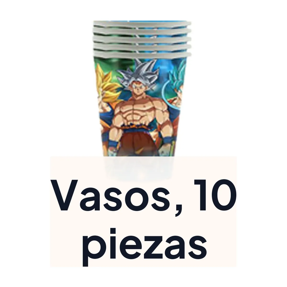 Vajilla desechable de Dragon Ball para fiesta de cumpleaños – vasos, 10 piezas