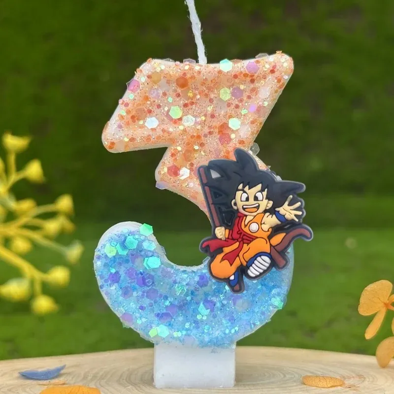 Vela con número temático de Dragon Ball para pastel infantil – Derrite rápido