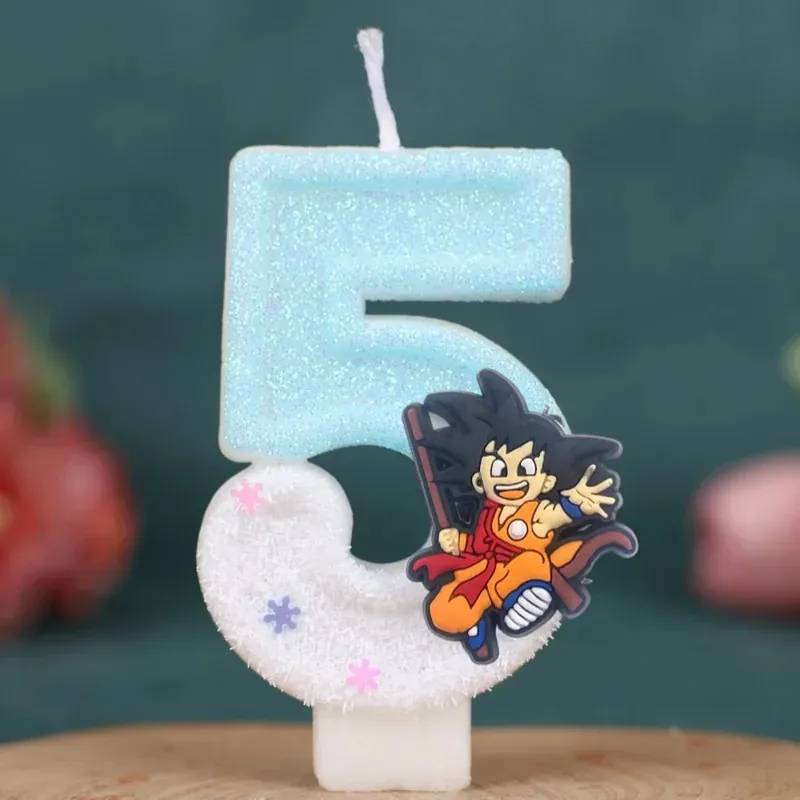 Vela con número temático de Dragon Ball para pastel infantil – Colócala