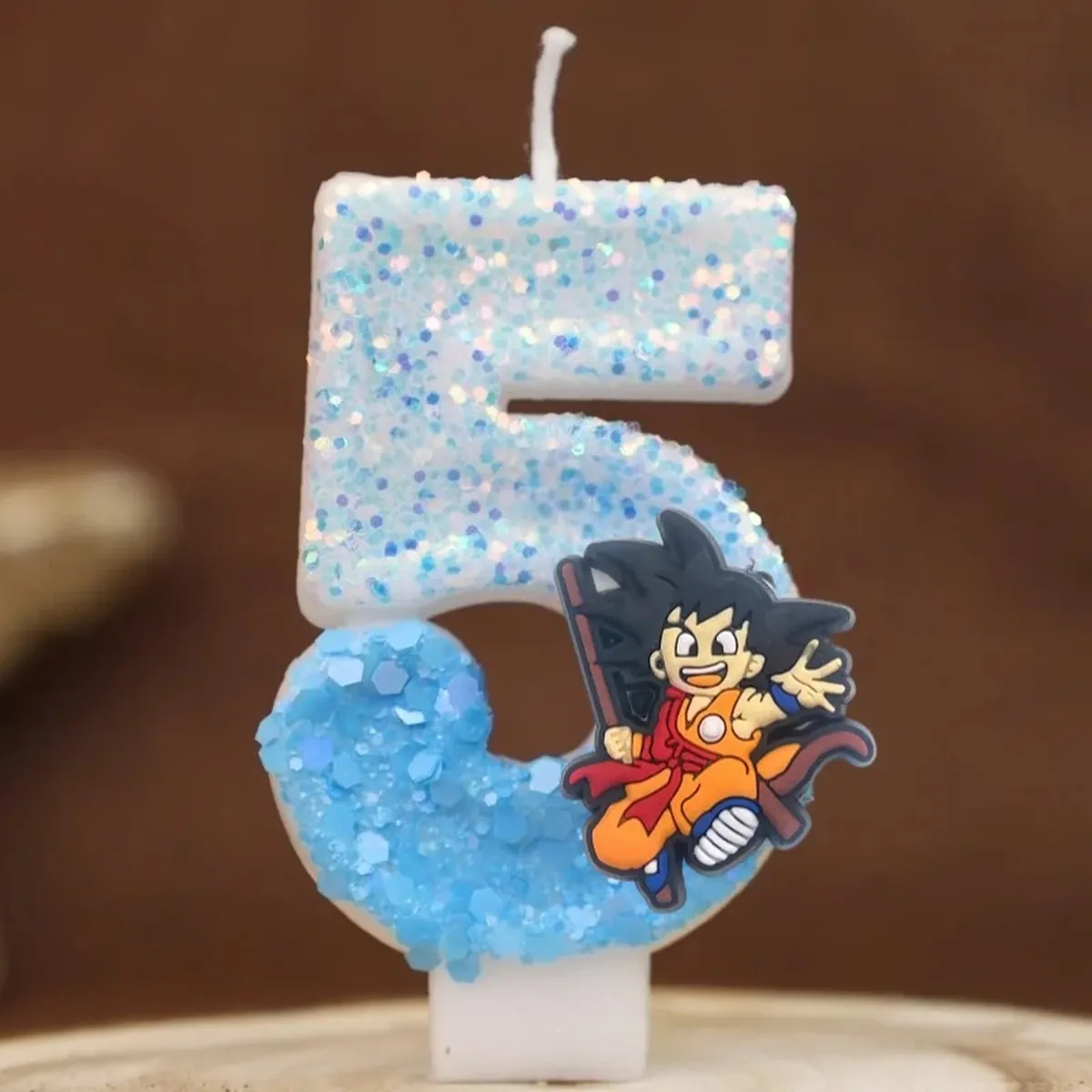 Vela con número temático de Dragon Ball para pastel infantil – a 5