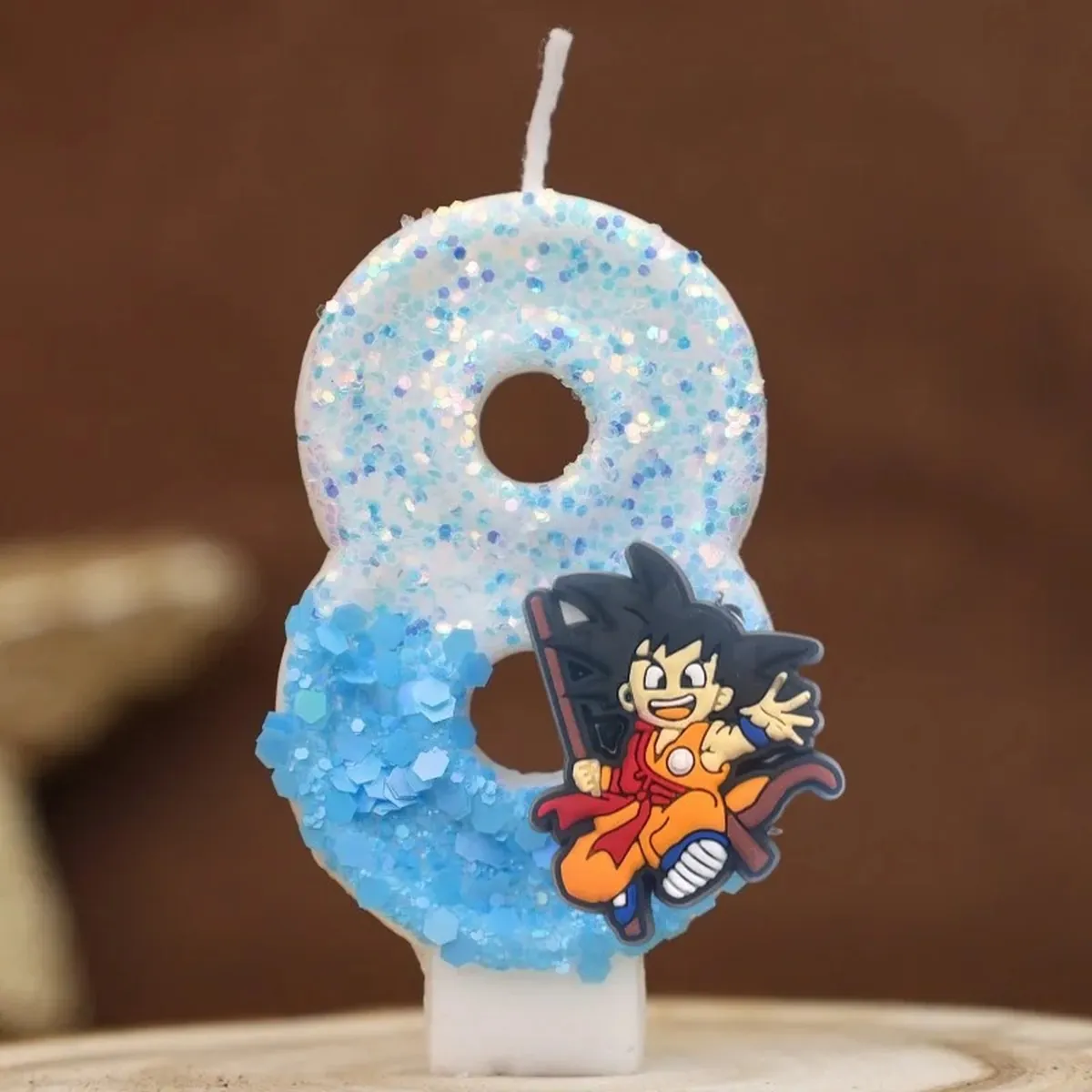 Vela con número temático de Dragon Ball para pastel infantil – a 8