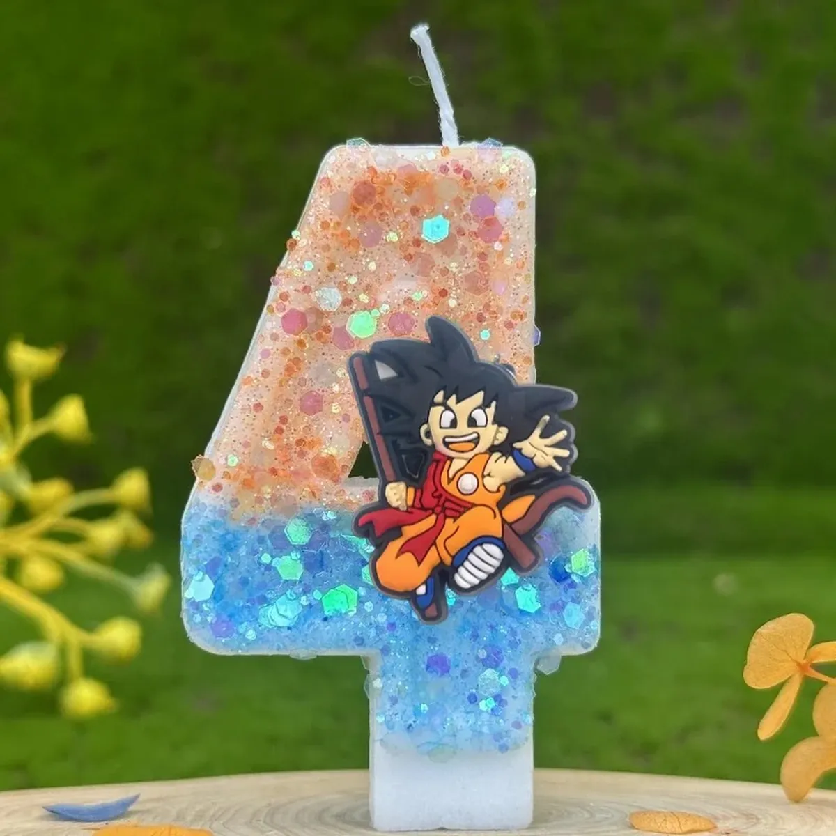 Vela con número temático de Dragon Ball para pastel infantil – b 4