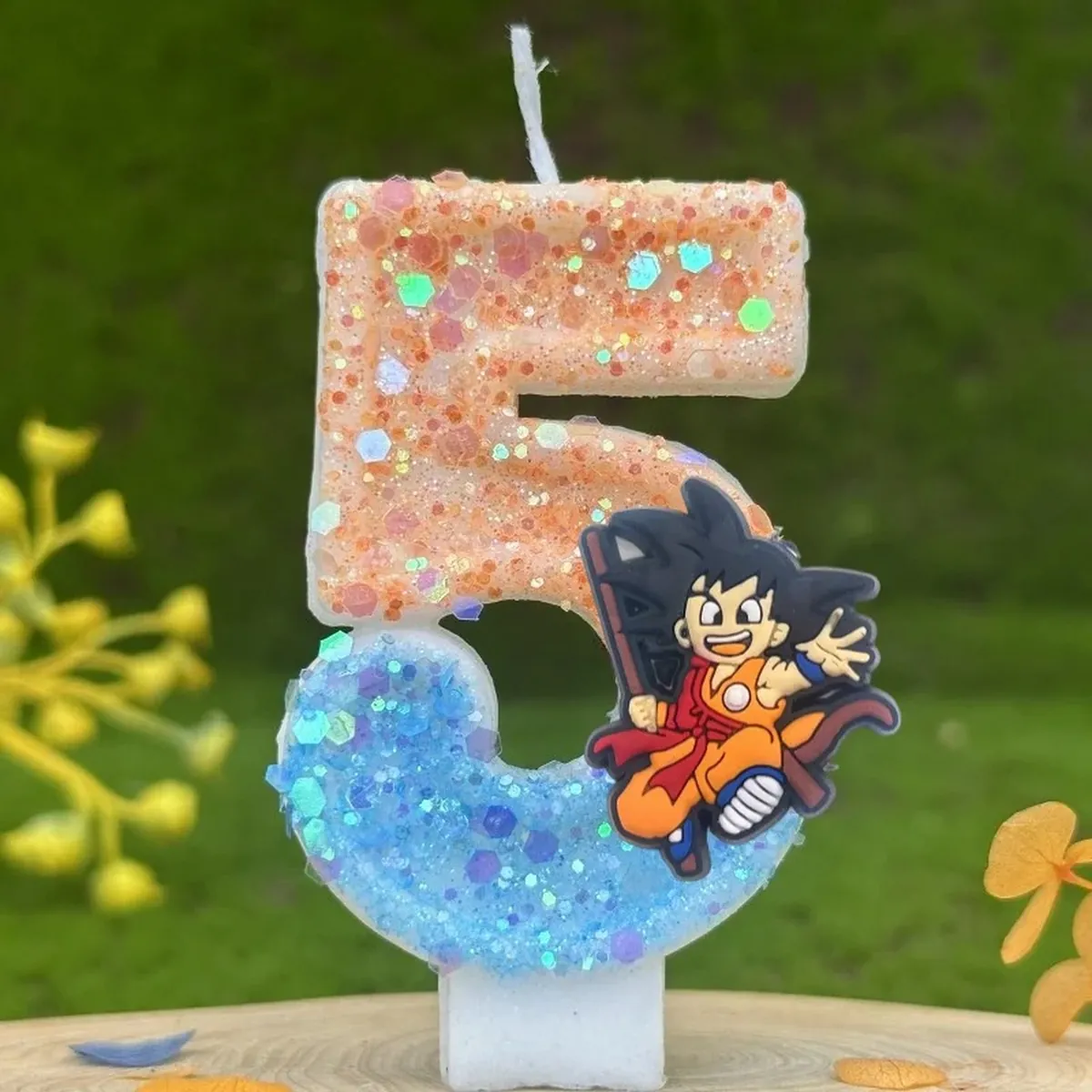 Vela con número temático de Dragon Ball para pastel infantil – b 5