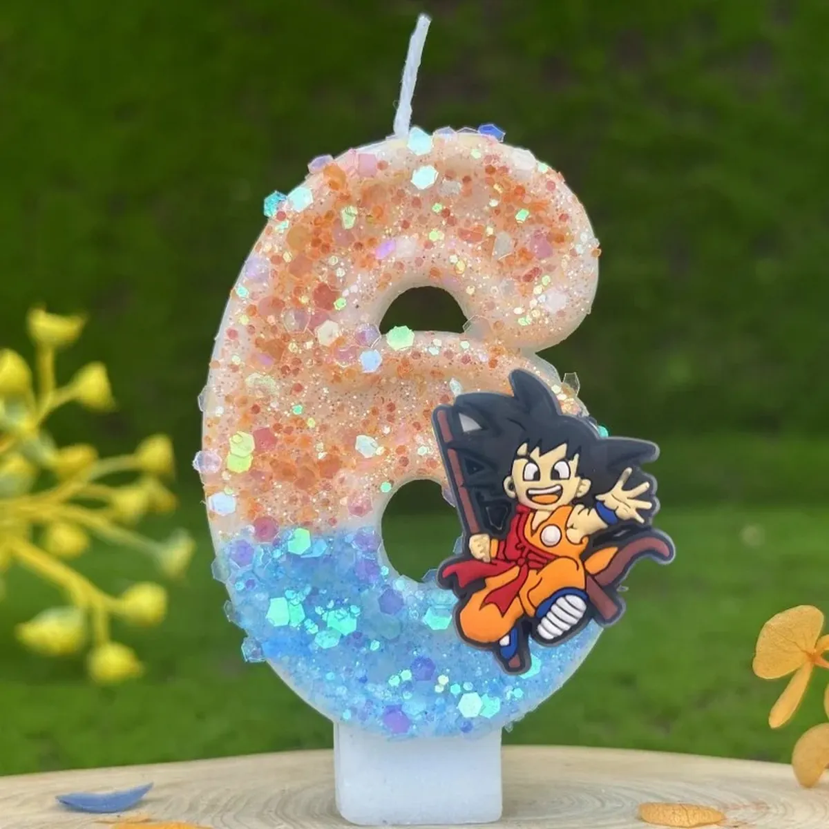 Vela con número temático de Dragon Ball para pastel infantil – b 6