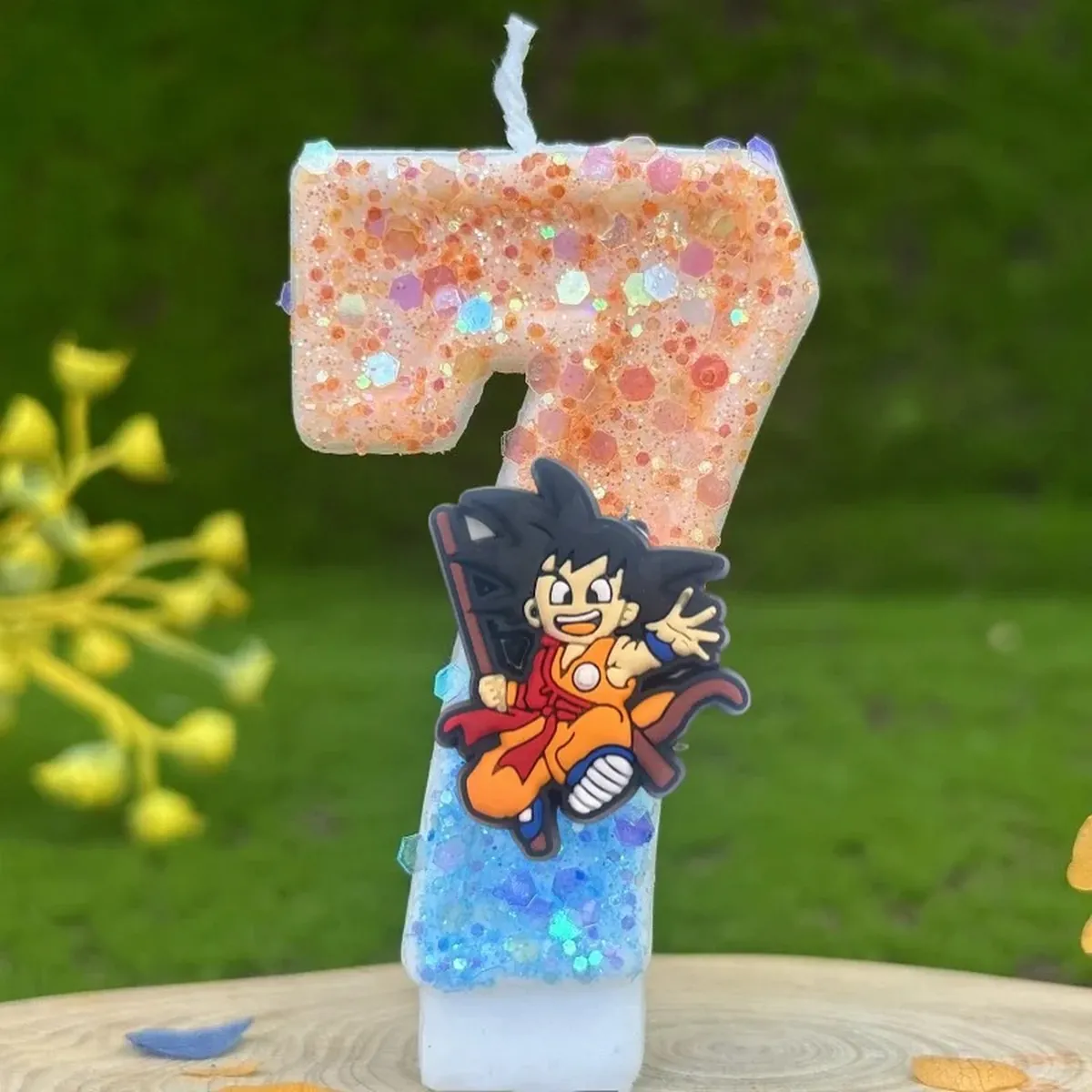 Vela con número temático de Dragon Ball para pastel infantil – b 7