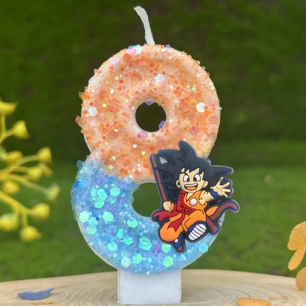 Vela con número temático de Dragon Ball para pastel infantil – b 8