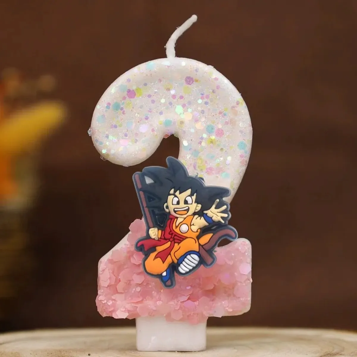 Vela con número temático de Dragon Ball para pastel infantil – c 2