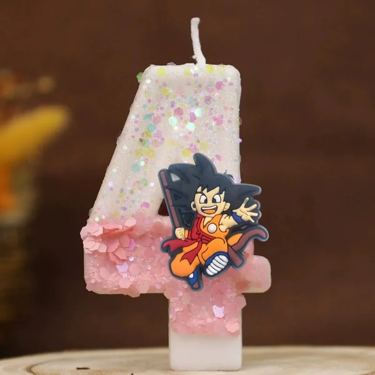 Vela con número temático de Dragon Ball para pastel infantil – c 4