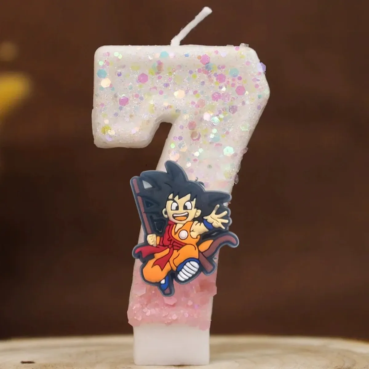Vela con número temático de Dragon Ball para pastel infantil – c 7