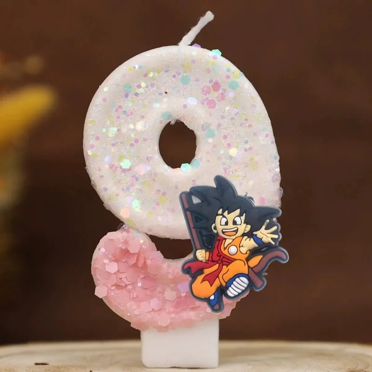 Vela con número temático de Dragon Ball para pastel infantil – c 9