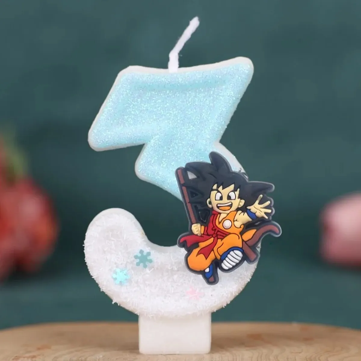Vela con número temático de Dragon Ball para pastel infantil – d 3
