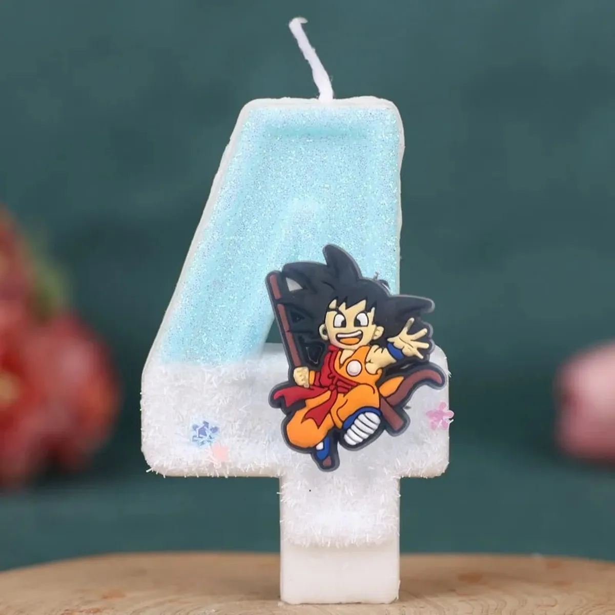 Vela con número temático de Dragon Ball para pastel infantil – d 4