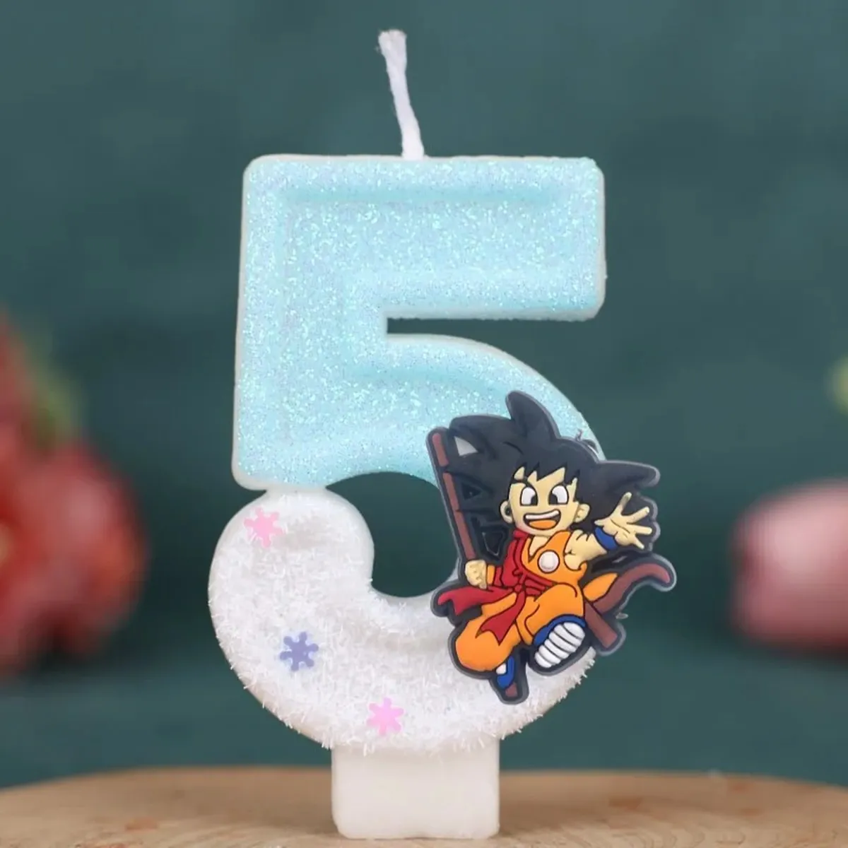 Vela con número temático de Dragon Ball para pastel infantil – d 5