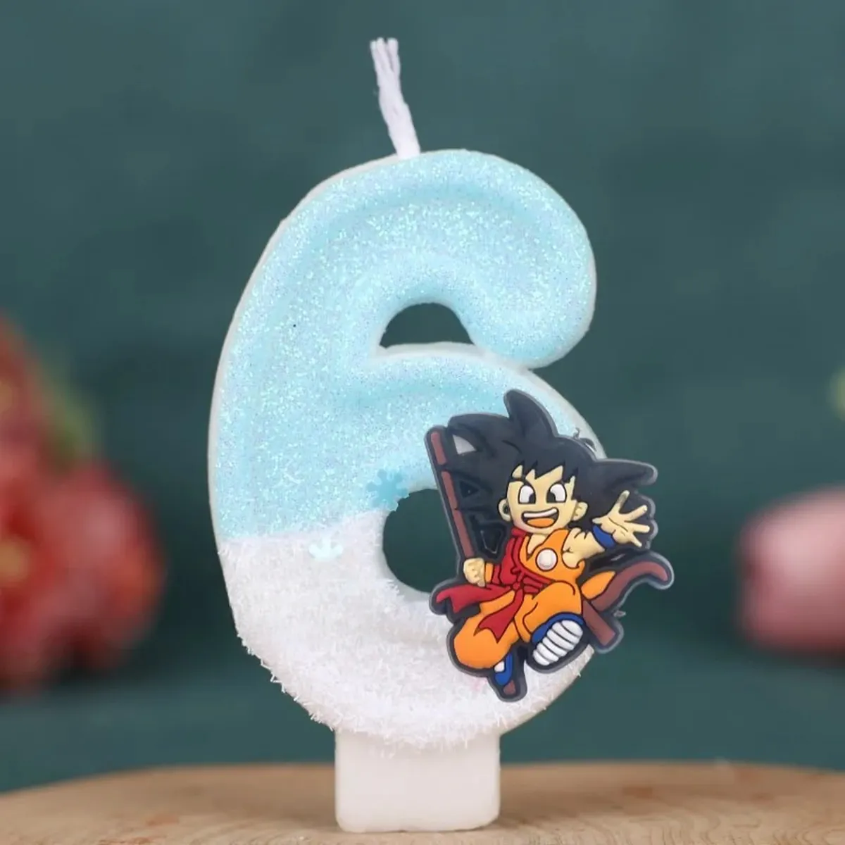 Vela con número temático de Dragon Ball para pastel infantil – d 6