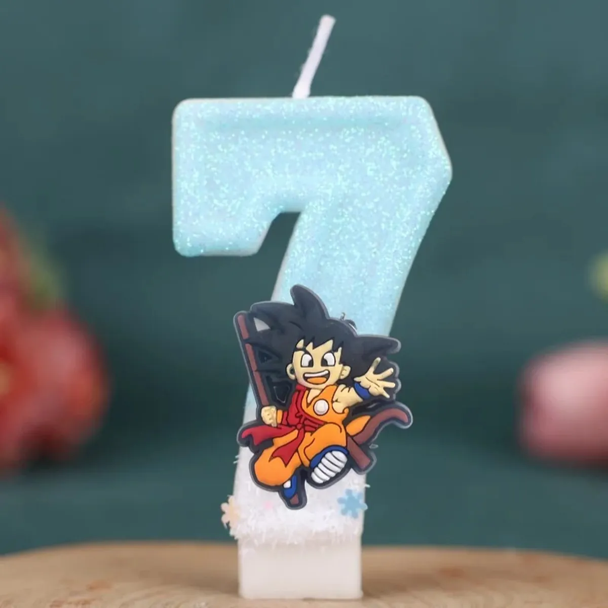Vela con número temático de Dragon Ball para pastel infantil – d 7