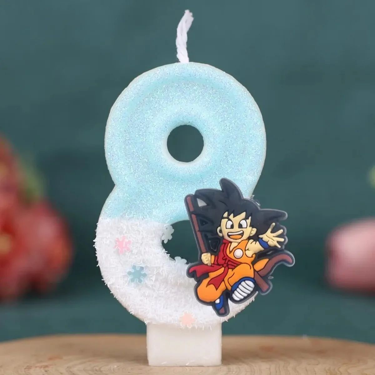 Vela con número temático de Dragon Ball para pastel infantil – d 8
