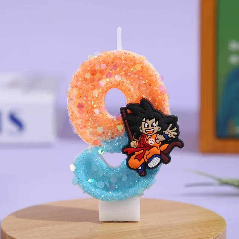 Velas con números de Dragon Ball del 0 al 9 para pastel – Revisa la figura
